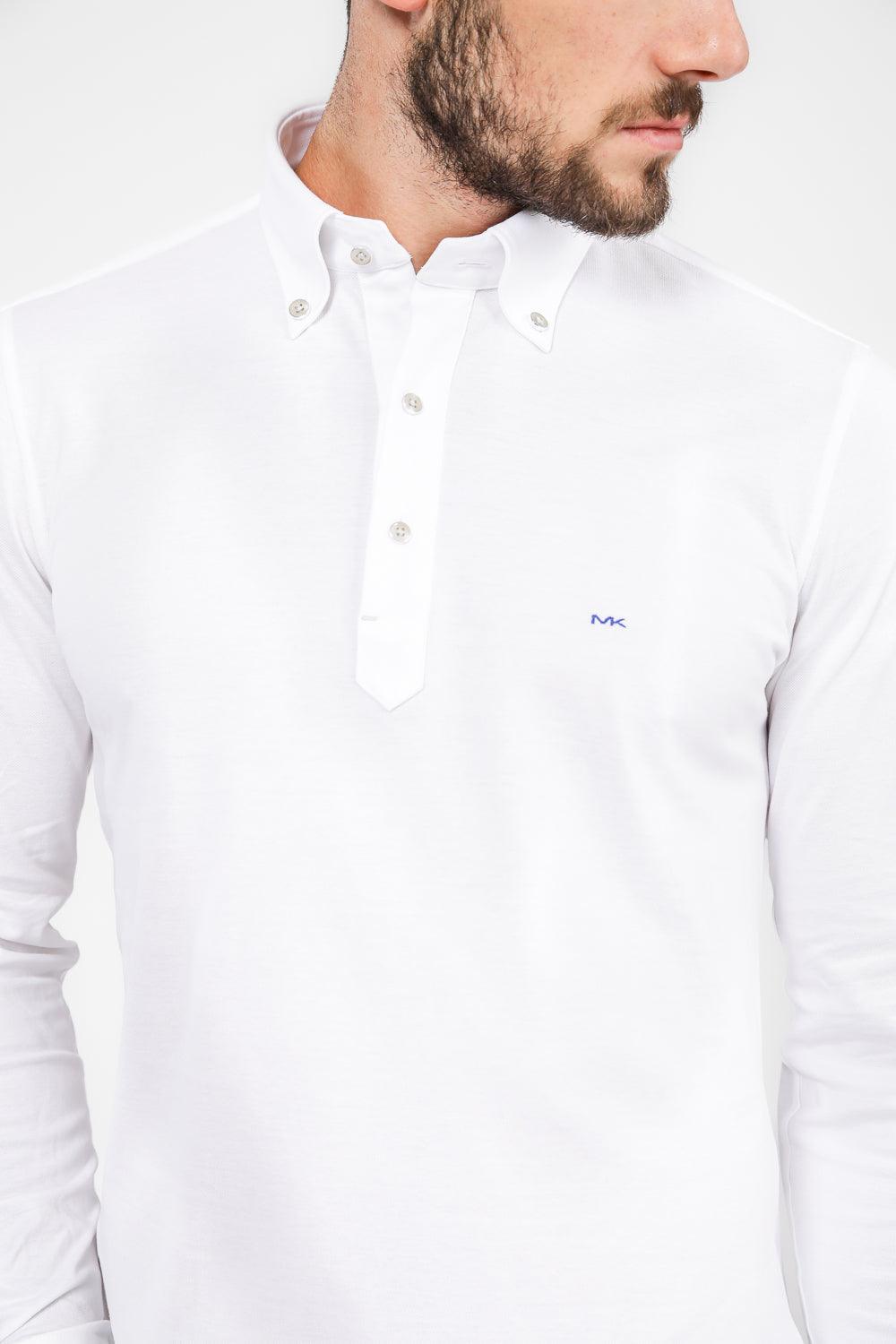 חולצת פולו CAMICIA SLIM בצבע לבן - MASHBIR//365