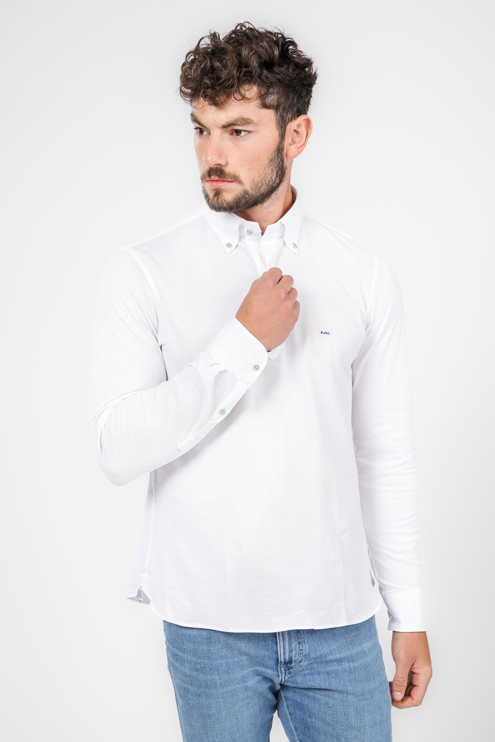 חולצת פולו CAMICIA SLIM בצבע לבן - MASHBIR//365