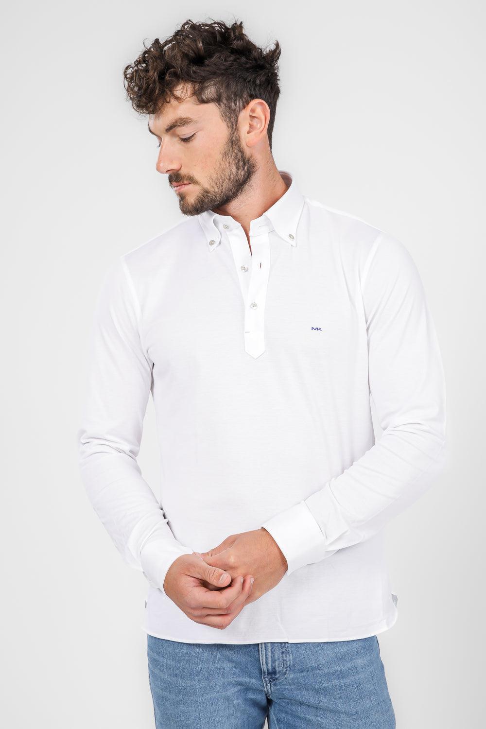 חולצת פולו CAMICIA SLIM בצבע לבן - MASHBIR//365