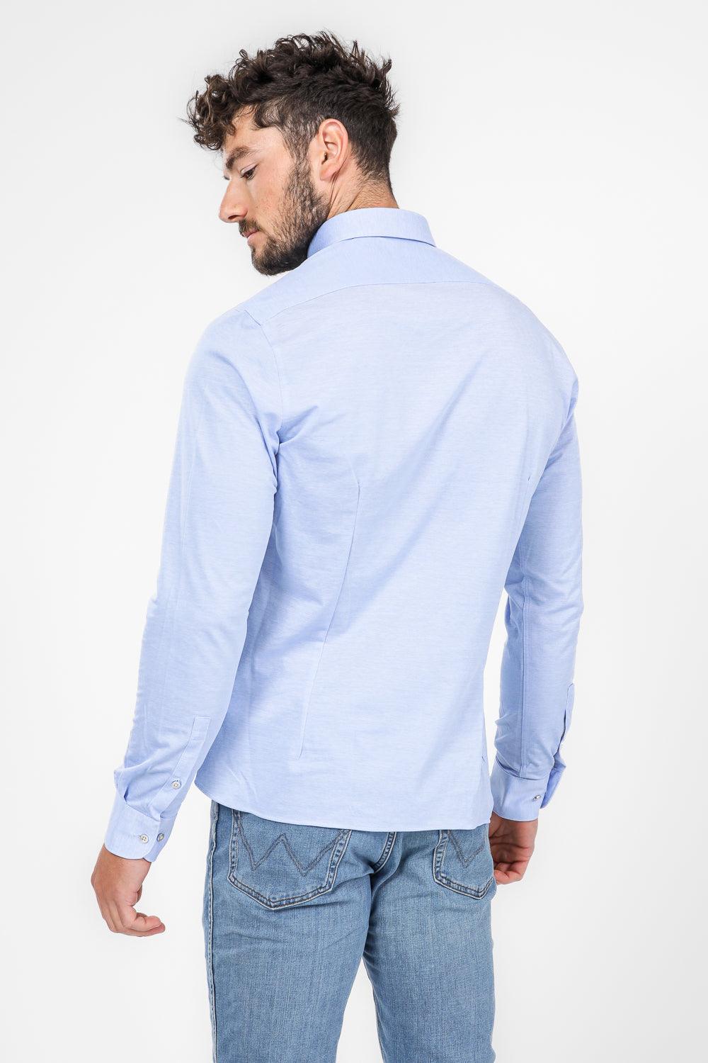 חולצת פולו CAMICIA SLIM בצבע תכלת - MASHBIR//365