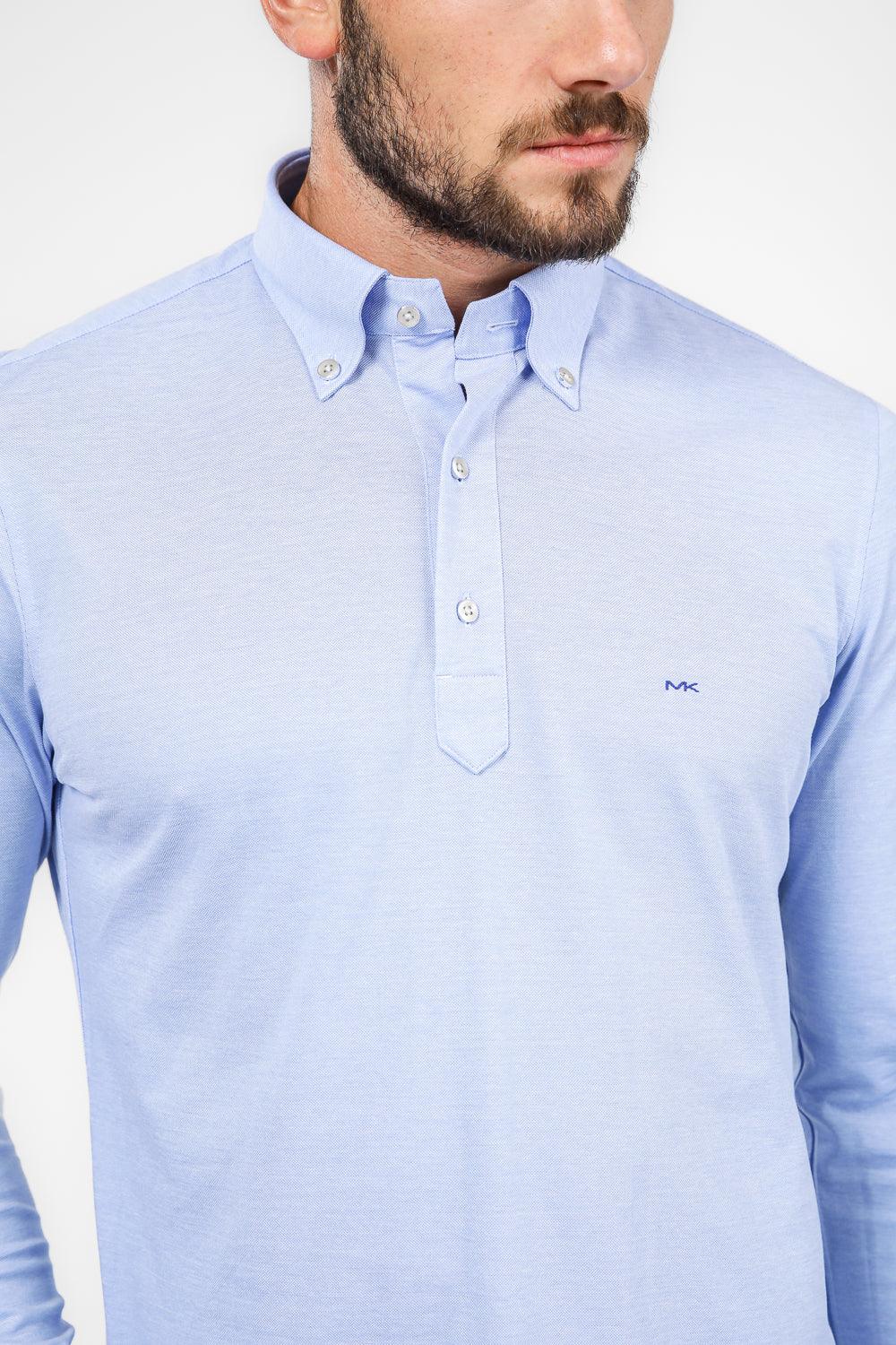 חולצת פולו CAMICIA SLIM בצבע תכלת - MASHBIR//365