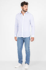 חולצה מכופתרת SLIM FIT בצבע תכלת - MASHBIR//365