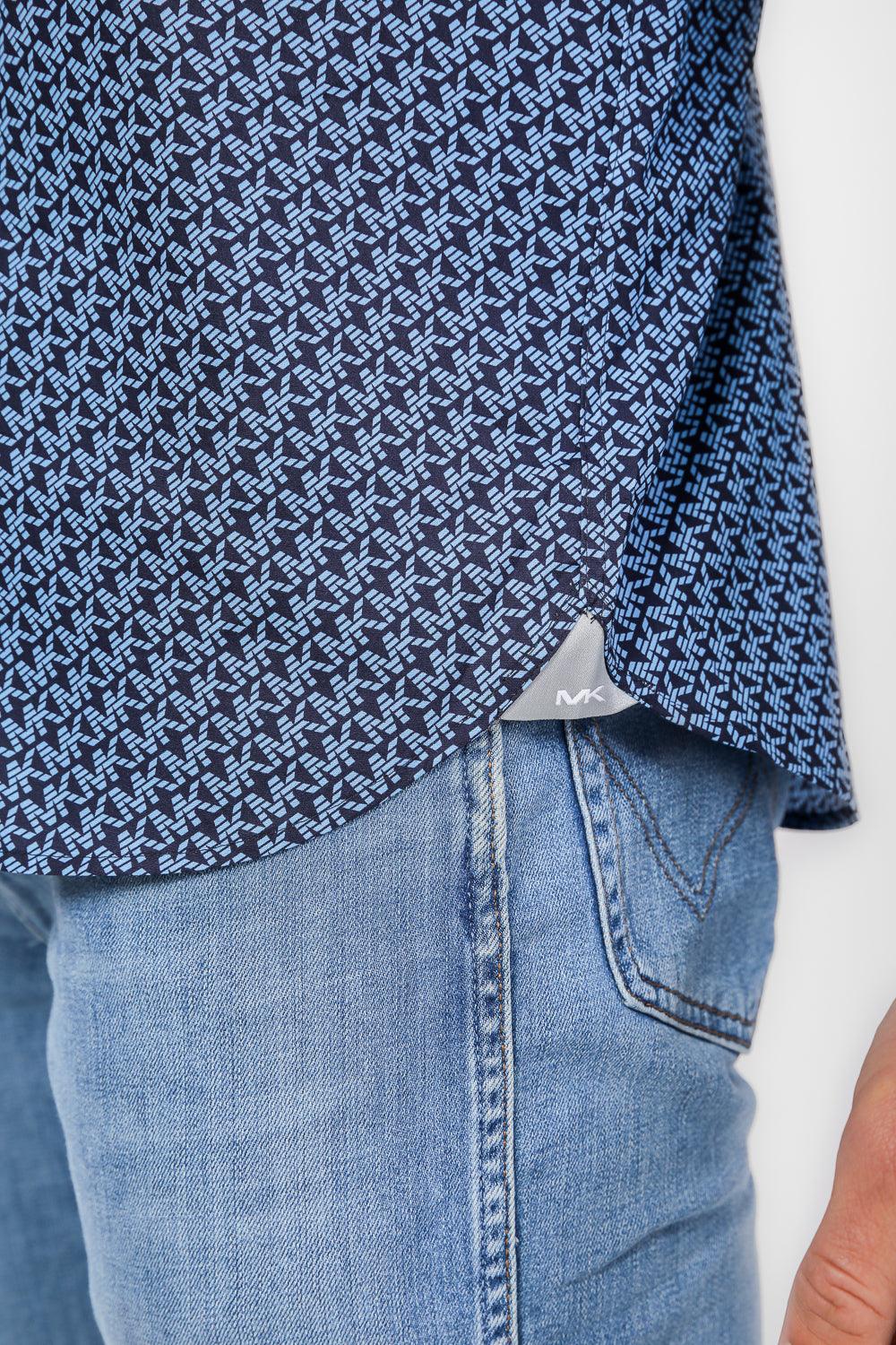 חולצה מכופתרת PRINT MODERN בצבע נייבי - MASHBIR//365