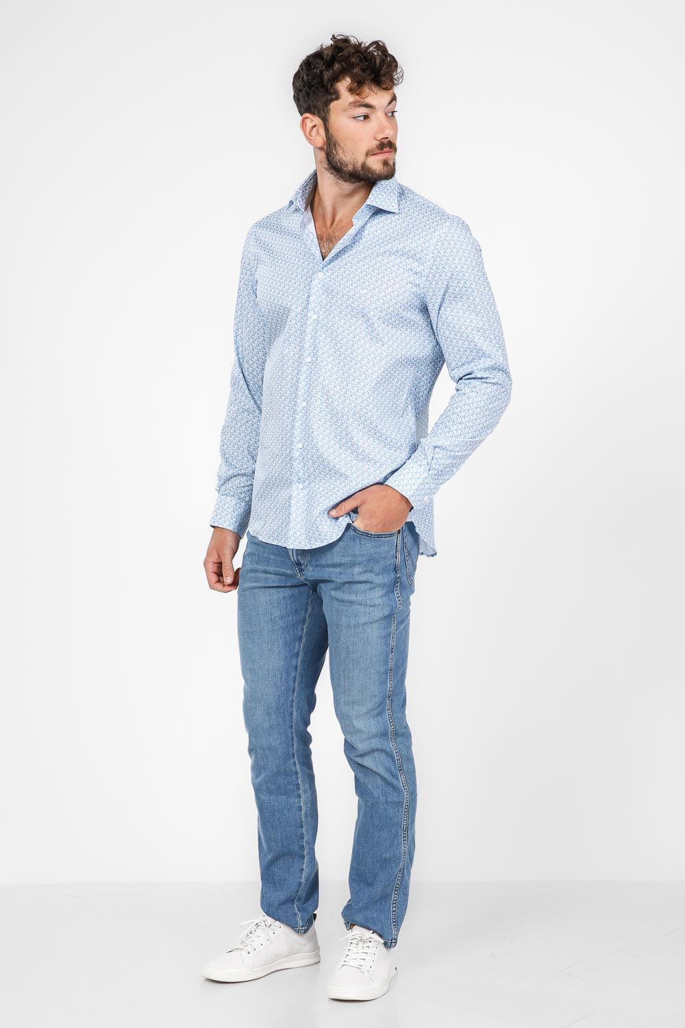 חולצה מכופתרת PRINT MODERN בצבע תכלת - MASHBIR//365