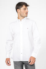 מכופתרת SLIM STRETCH OXFORD בצבע לבן