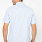 חולצה מכופתרת קצרה לגברים בצבע תכלת - 3