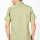 חולצה מכופתרת קצרה לגברים בצבע ירוק - 3