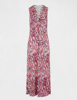 שמלת מקסי עם כיווץ בשילוב צבעים - MASHBIR//365