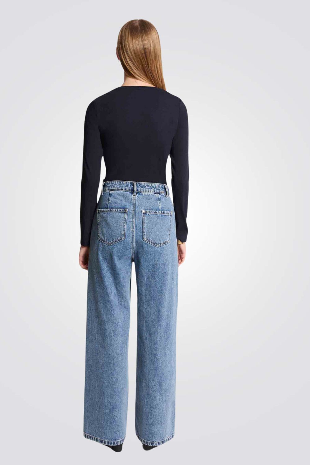 טישירט ריב שרוול ארוך בצבע נייבי