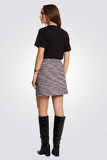 טישירט אוברסייז עיטור תכשיט בצבע שחור