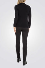 סריג בייסיק צווארון גבוה שחור
