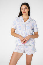 סט פיג'מה מכופתרת