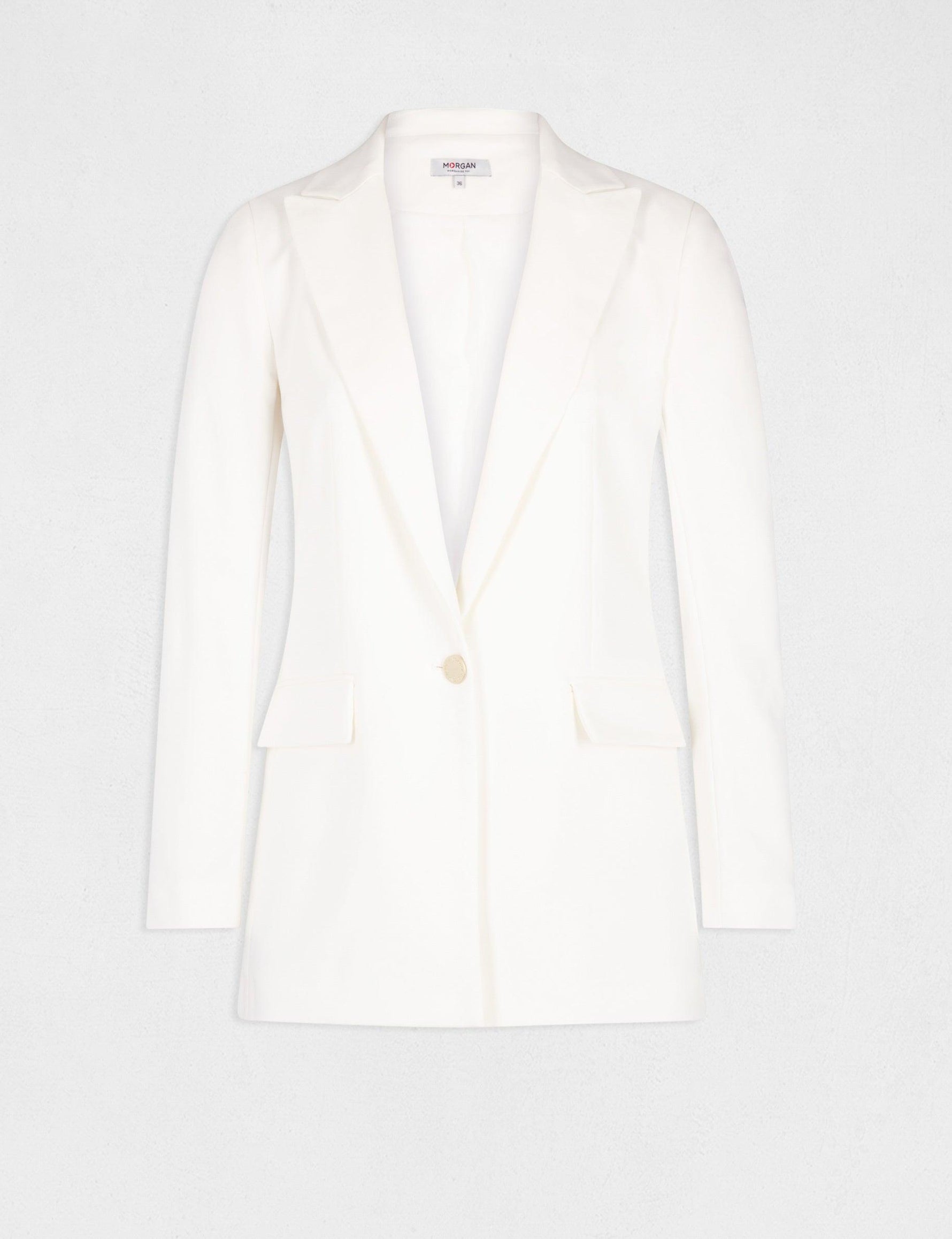 ג'קט מחוייט בצבע OFF WHITE - MASHBIR//365