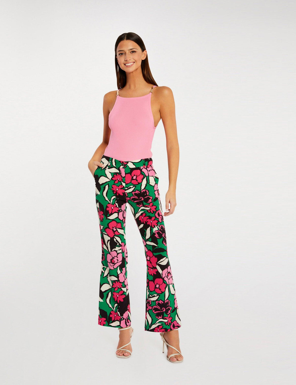 גופייה עם רצועות דקות בצבע ורוד - MASHBIR//365