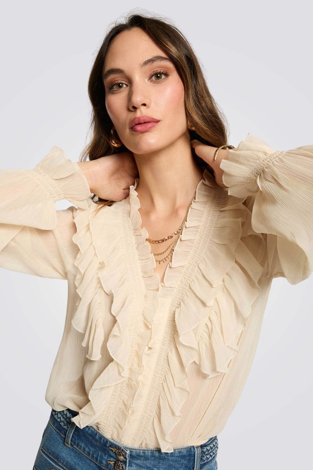 חולצת שיפון לנשים | מורגן