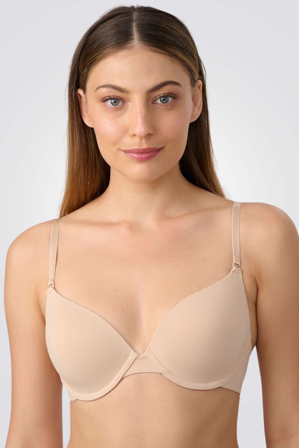 חזיית טי מרופדת בצבע ניוד