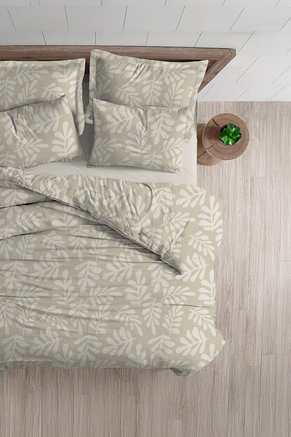 סט מצעים זוגי 180/200 ס"מ דגם זיו 100% כותנה