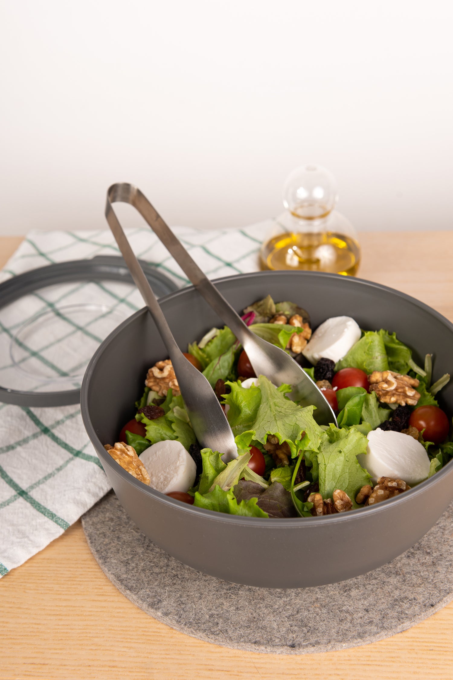 קופסת אוכל 2000 מ”ל אפור Amuse Life