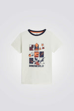 טישירט קצרה לילדים בצבע OFF WHITE - MASHBIR//365