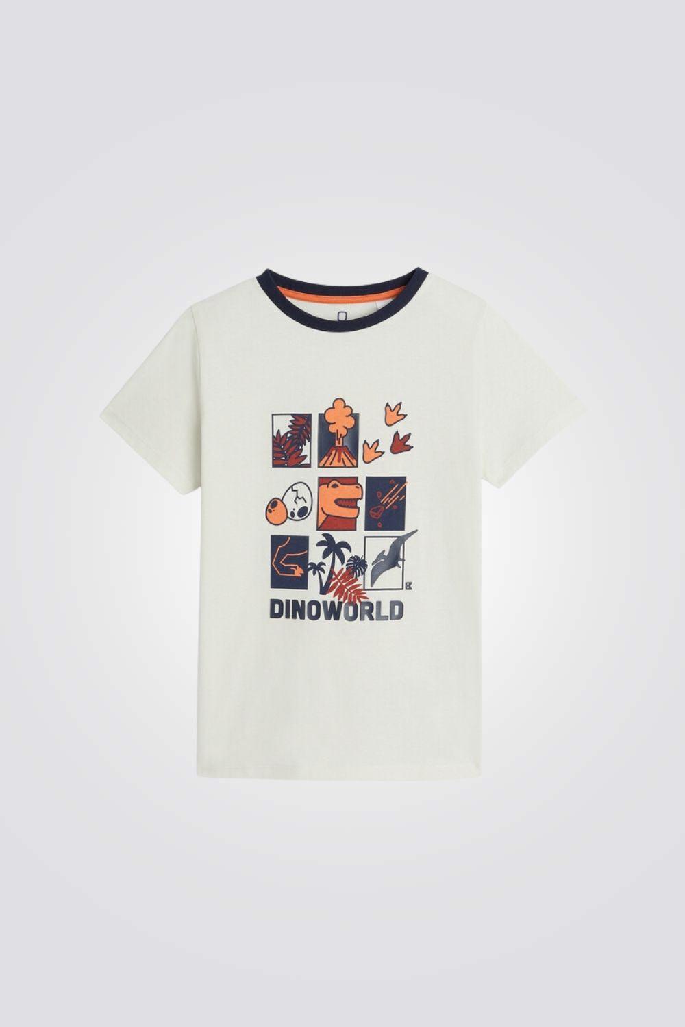 טישירט קצרה לילדים בצבע OFF WHITE - MASHBIR//365