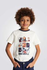 טישירט קצרה לילדים בצבע OFF WHITE - MASHBIR//365