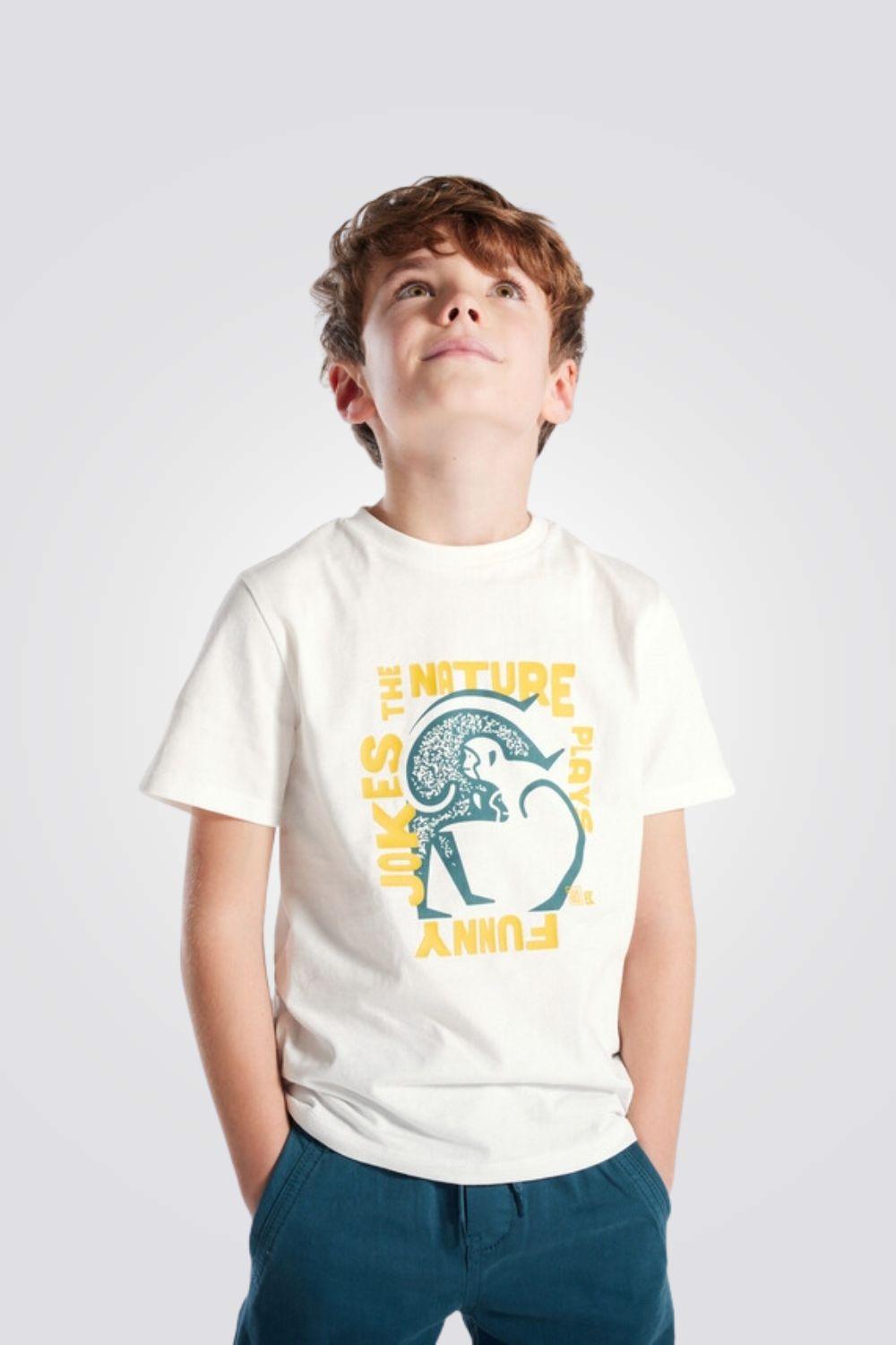 טישירט קצרה לילדים בצבע לבן - MASHBIR//365