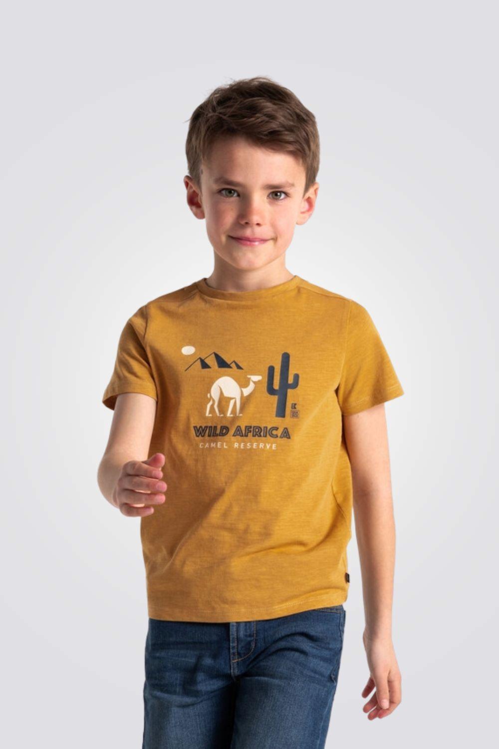 טישירט קצרה לילדים בצבע חרדל - MASHBIR//365