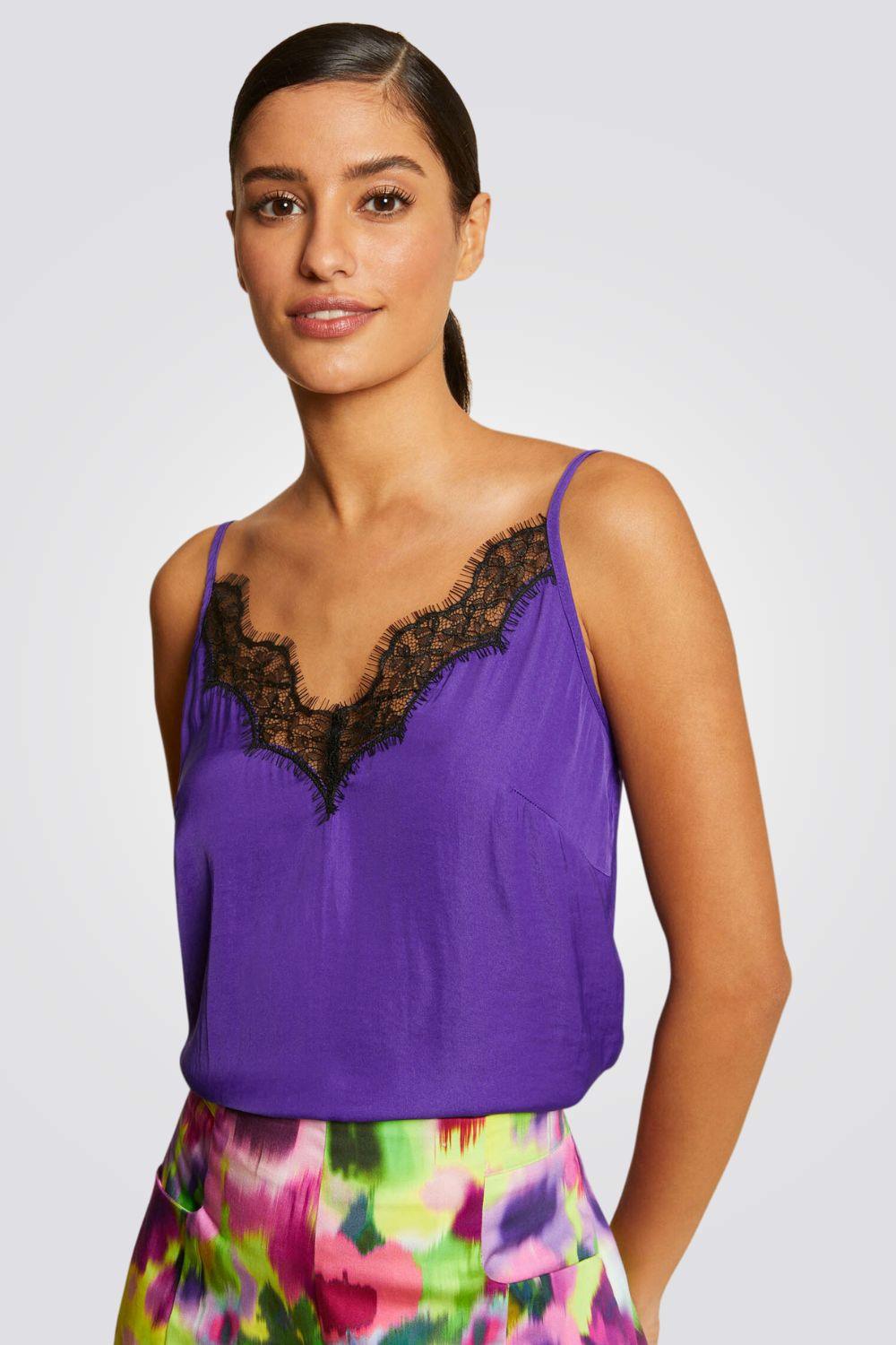 גופיית תחרה בצבע סגול - MASHBIR//365