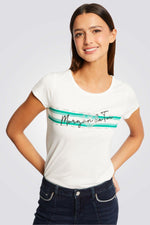 טישירט קצרה לנשים בצבע לבן - MASHBIR//365