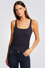 גופייה מנצנצת לנשים בצבע נייבי - MASHBIR//365