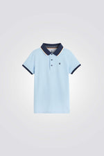 חולצת פולו פיקה תכלת לבנים - MASHBIR//365