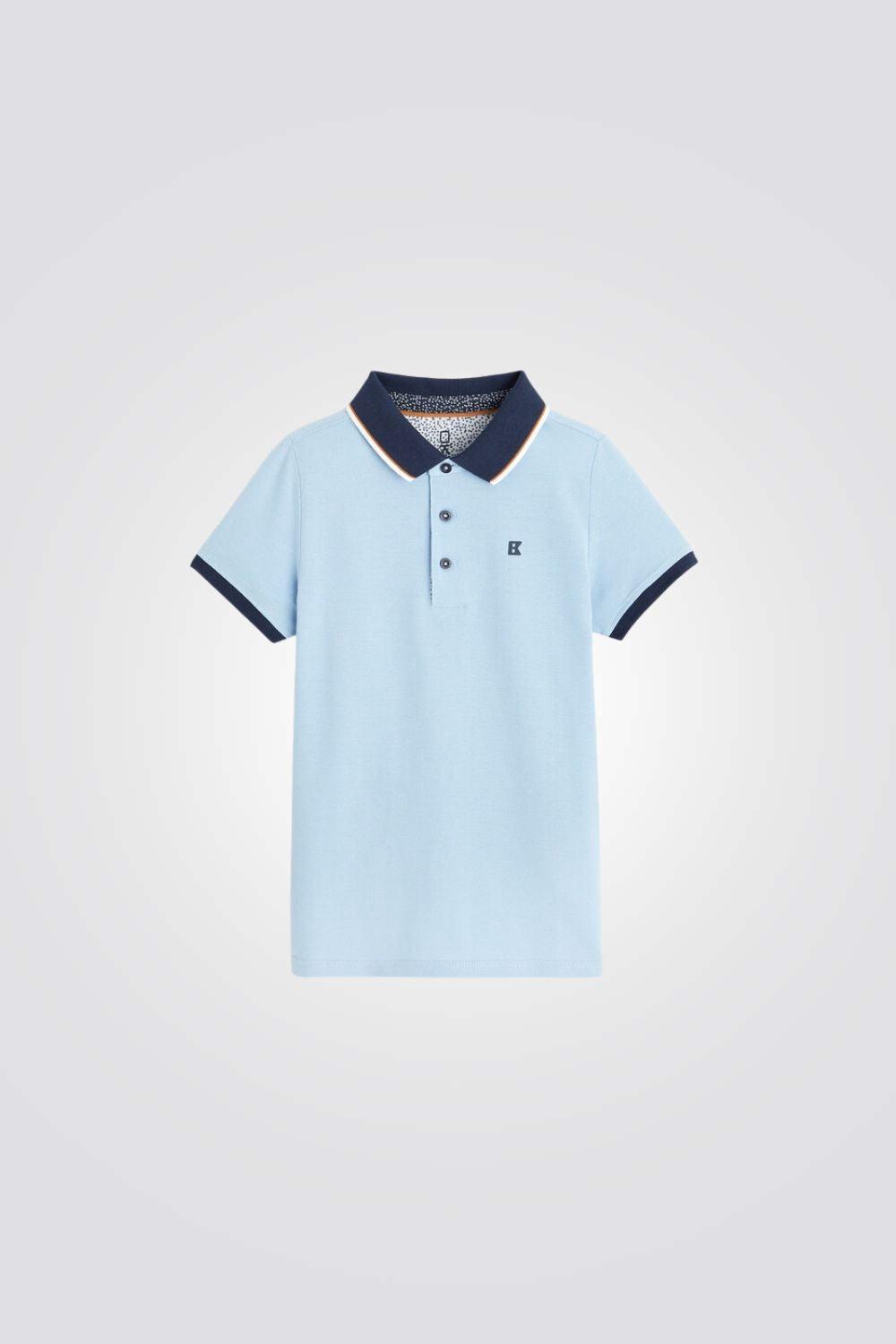 חולצת פולו פיקה תכלת לבנים - MASHBIR//365