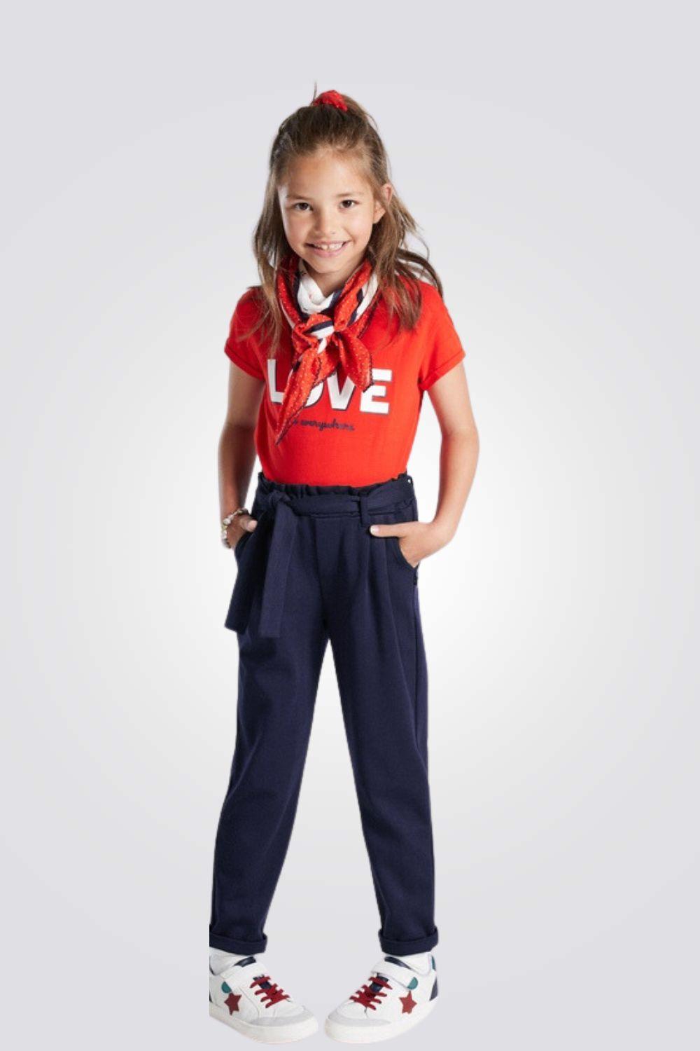 מכנסיים לילדות בצבע נייבי - MASHBIR//365