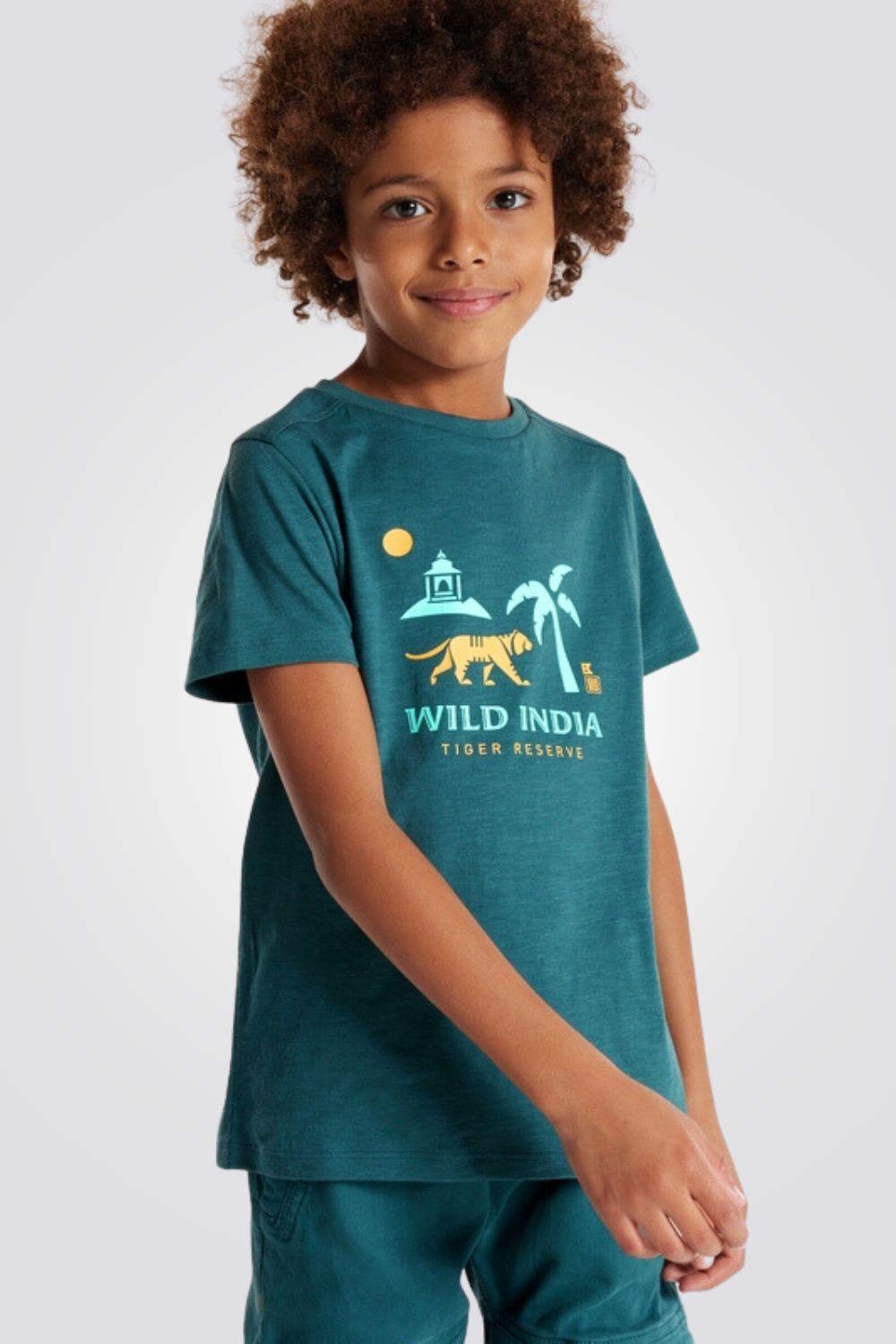 טישירט קצרה לילדים בצבע ירוק - MASHBIR//365