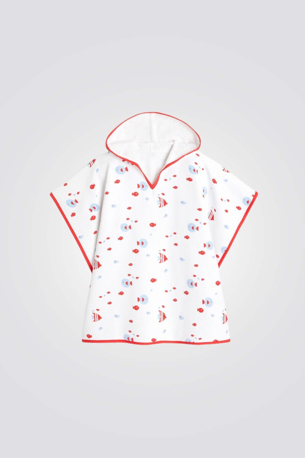 קפוצ'ון מגבת לתינוקות בצבע לבן