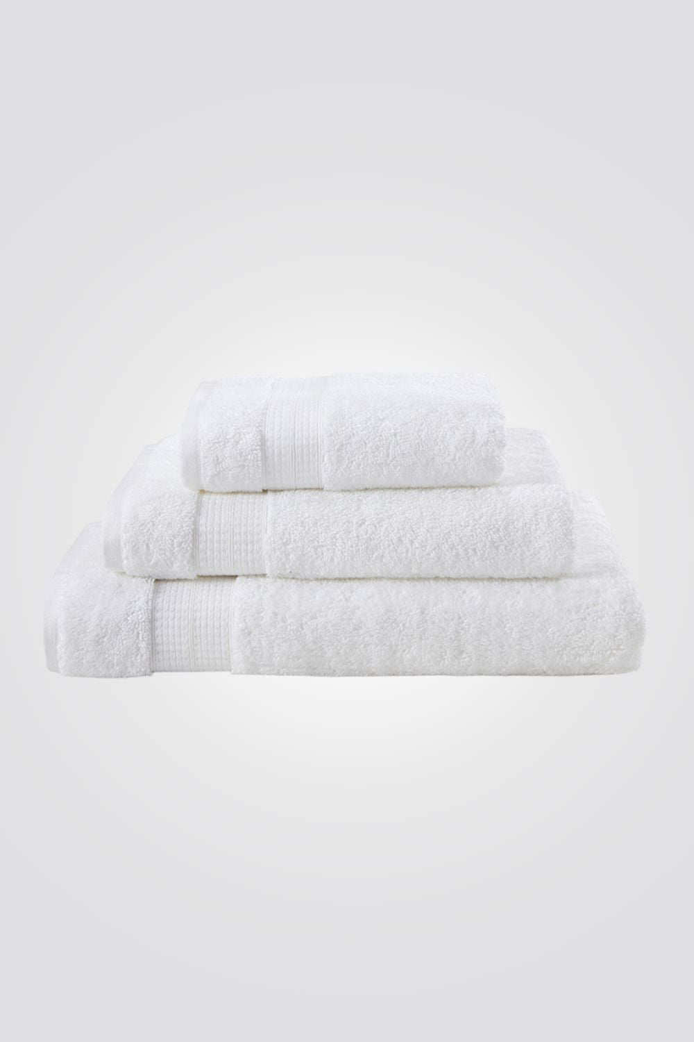 מגבת רחצה גדולה דגם פאלאס ג'קארד לבן