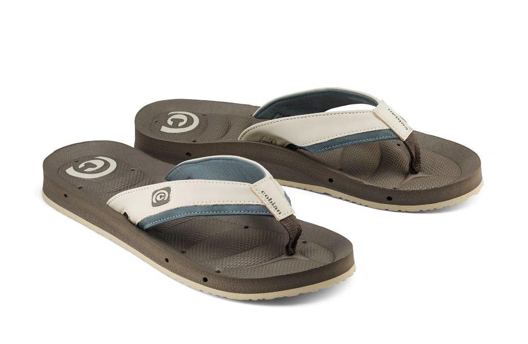 כפכפי אצבע לגבר DRAIN5 בצבע חום קרם - MASHBIR//365