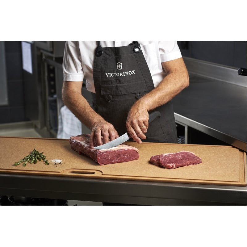 סכין קצב להב צר עם ידית שחורה