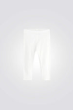 טייץ כותנה סטרץ' בצבע לבן לתינוקות