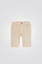 מכנסי ברמודה קצרים לילדים בצבע בז'