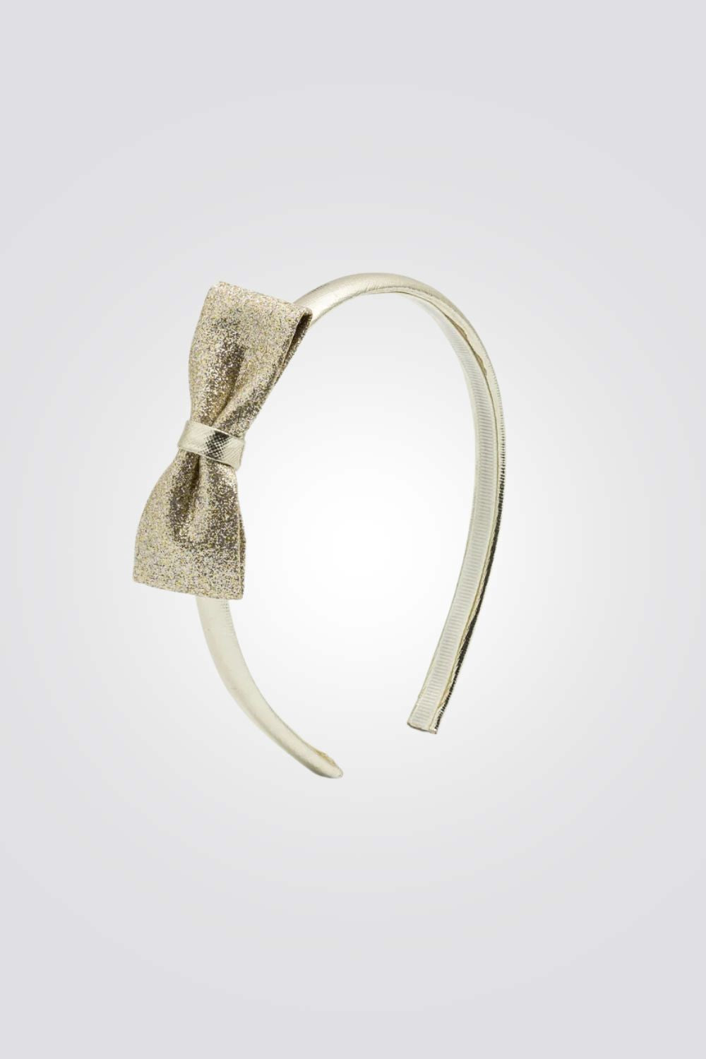 קשת לילדות בצבע זהב עם פפיון