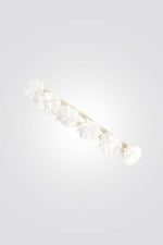 סרט ראש עם פרחים לתינוקות בצבע לבן