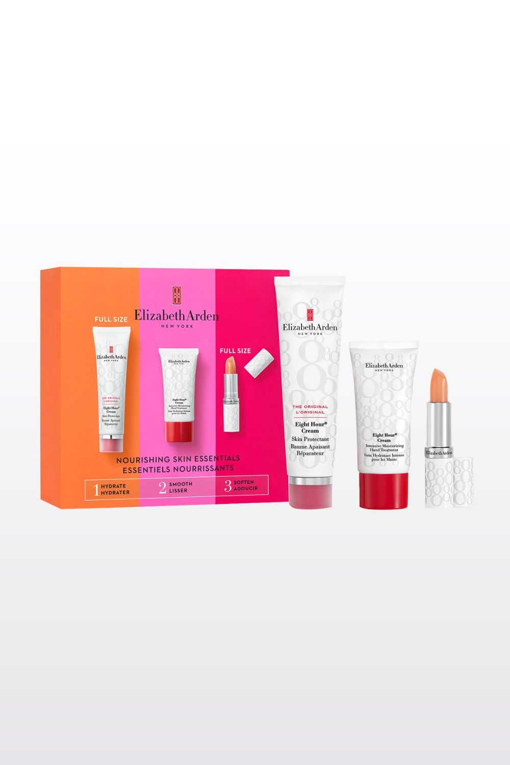 מארז טיפוח לאישה קרם גוף 50 מ"ל + קרם ידיים 30 מ"ל + שפתון NOURISHING SKIN ESSENTIALS