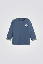 טישירט כחול בעיטור דב