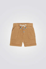 מכנסיים קצרים לתינוקות בצבע חום