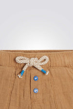 מכנסיים קצרים לתינוקות בצבע חום