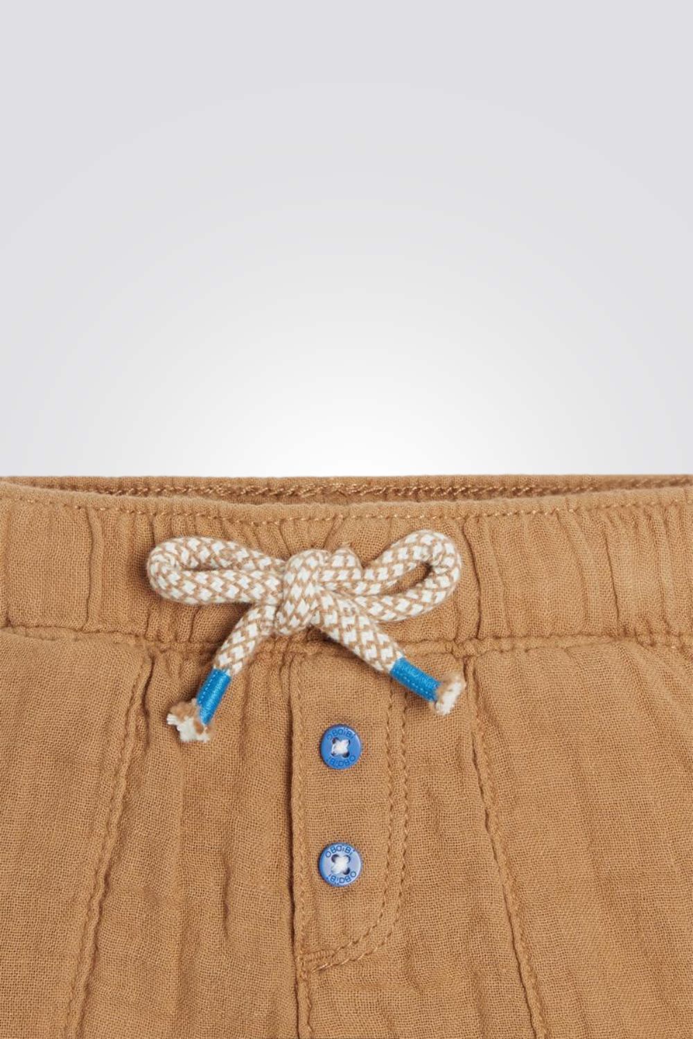 מכנסיים קצרים לתינוקות בצבע חום