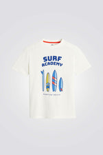 טישירט לילדים בצבע לבן עם הדפס גלשנים