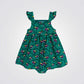 שמלה לתינוקות בצבע ירוק עם הדפס תוכים - 2
