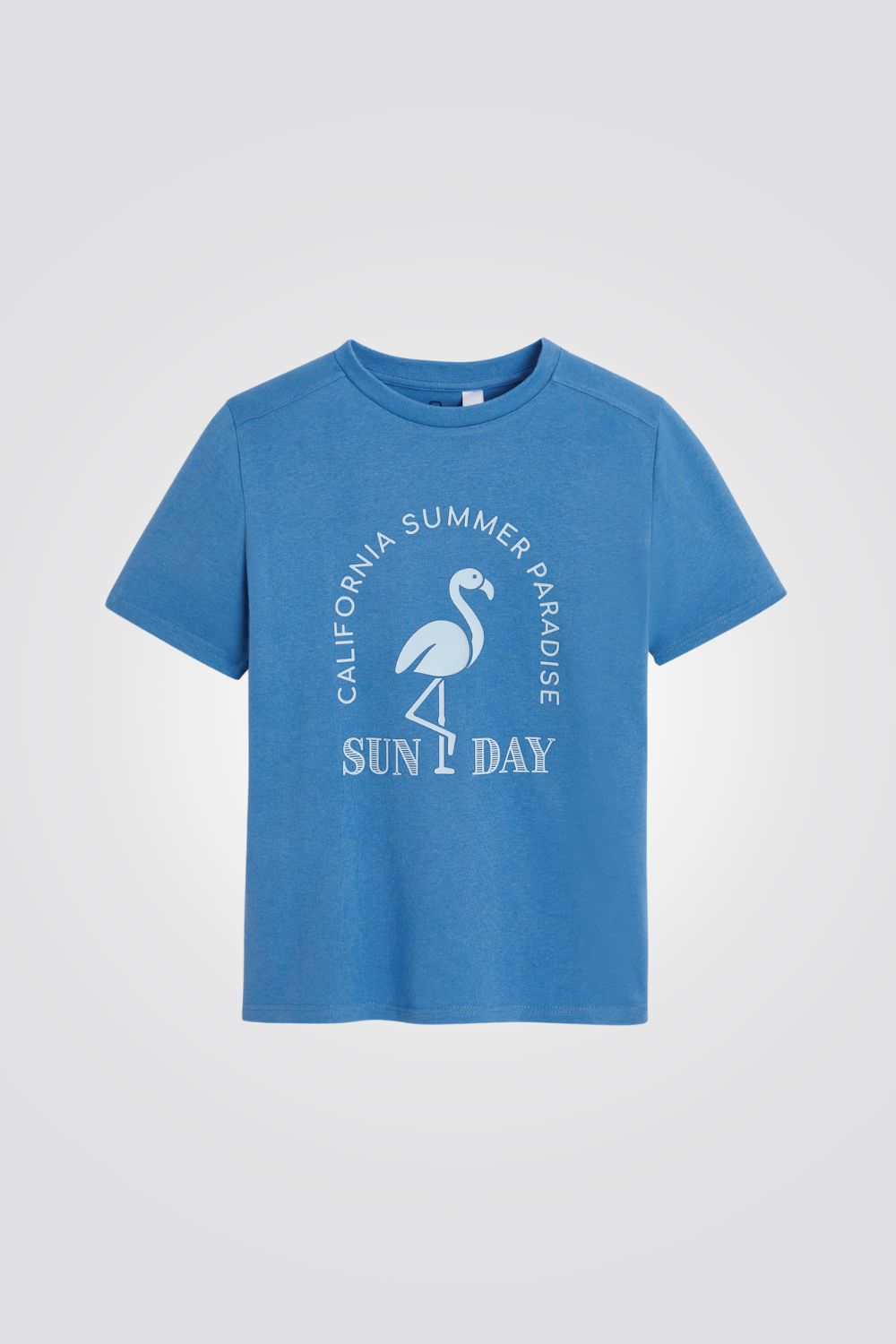 טישירט לילדים בצבע כחול עם הדפס